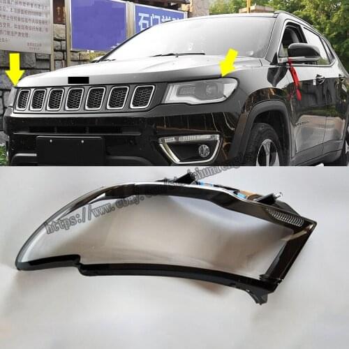 For Jeep Compass 2017-2018 Headlight Headlamp Lens Cover Right&Left 2pcs high quality Car modification accessories