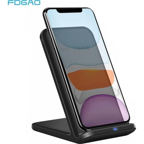 FDGAO 15W Qi Wireless Charger Stand For iPhone 12 11 X XS XR 8 Samsung S20 S10 Note 10 9 Fast Charging Dock Station Phone Holder
