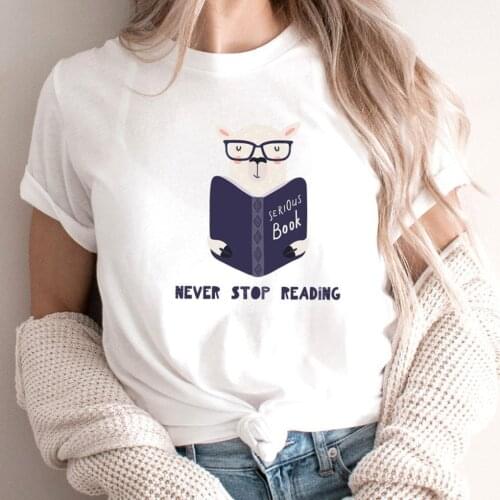 Harajuku Top Women T-shirt Casual Ladies Stop Thinking Print Basic O-collar Short Sleeved Women T-shirt Girl,Drop Ship