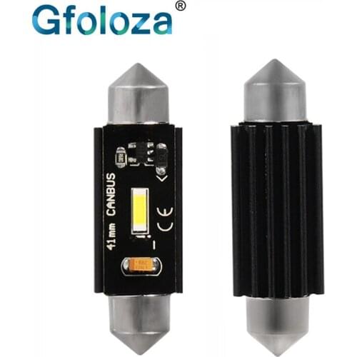 Gfoloza Festoon CSP Bulbs Canbus 31mm 36mm 39mm 41mm c10w c5s LED Car Interior Reading/Dome/Roof/Trunk Lights White 12-24V 2Pcs