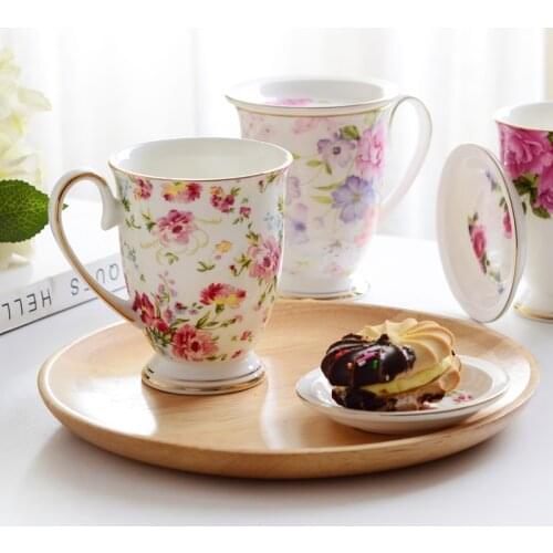 Chinese ceramic bone china with handle modern coffee milk mug girlfriend gift kitchen home accessories water tea cup milk cup