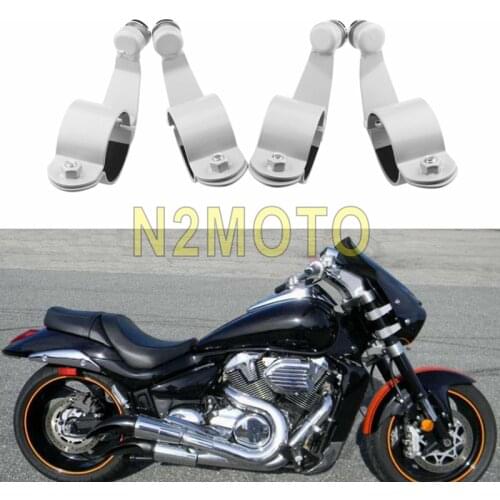 For Suzuki Boulevard M109R M109R2 M109RZ M50 M90 2006-2016 Windshield Mount Brackets Windscreen Mounting Clamps Kit Silver Black