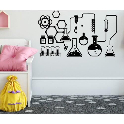 Lovely Science Cartoon Wall Decals Pvc Mural Art Diy Poster Living Room Children Room Background Wall Art Decal