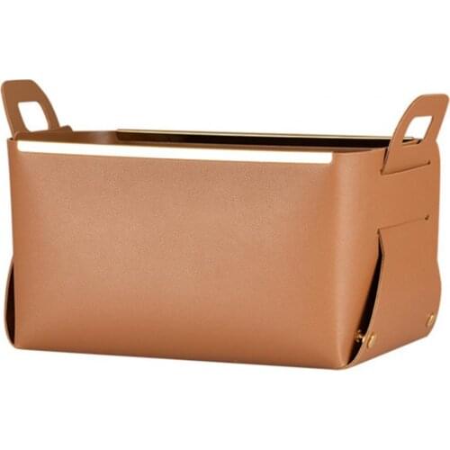 Multifunction Storage Basket 7 Colors Eco-friendly Space-saving Faux Leather Foldable Storage Bin Supplies for Home Storage Bin