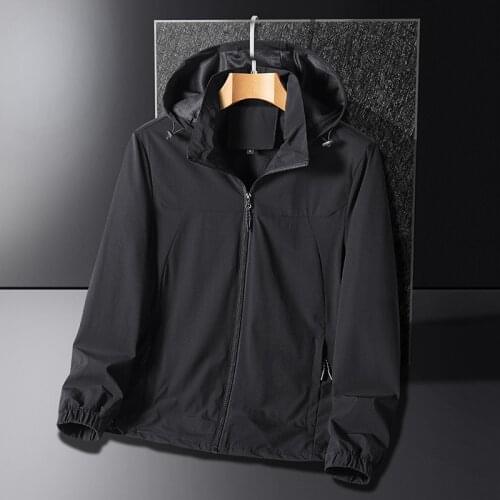 Hawaifish brand mens jacket 2021 spring Autumn new casual solid chaqueta hombre hot sale fashion windbreaker plus size M-8XL