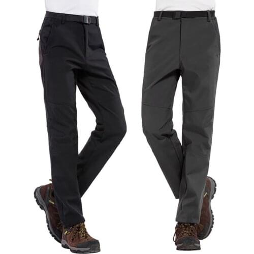 Men Fashion Casual Pants Men Side Pockets Pants Men Winter Fishing Trekking Hiking Pants Camouflage Plush Thick Long Trousers