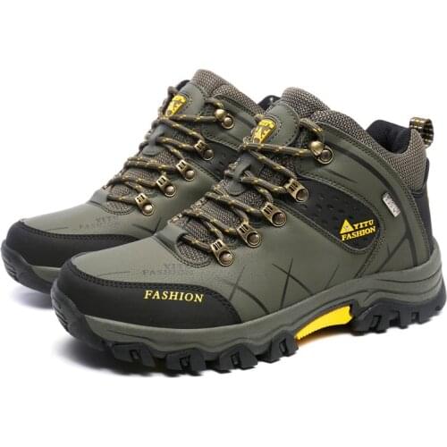 Merkmak Brand New Men Winter Snow Boots Warm Men High Quality Waterproof Sneakers Outdoor Male Hiking Boots Big Size Work Shoes