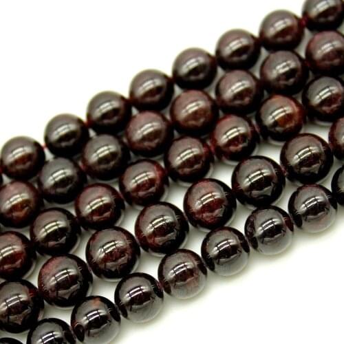 Natural Red Garnet Bead Strands,January Birthstone 3 4 5 6 7 8 9 10 12mm, 1string 16