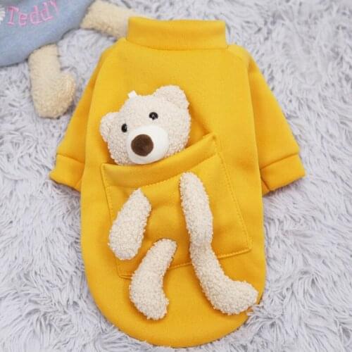 3353# New autumn and winter Dog jersey sweater spring cat cute bear pet dog clothes for small dogs chihuahua teddy Yorkies