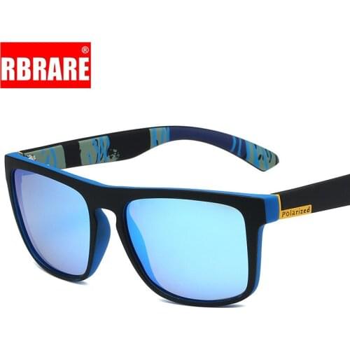 RBRARE Square Polarized Sunglasses Men Sports Sun Glasses Anti-UV Driving Mirror Men Sunglasses Polarized Gafas De Sol Hombre