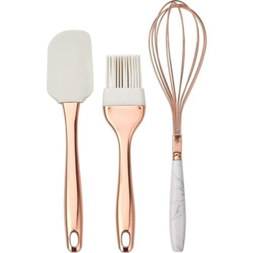 Chef 3 pcs practical set. Brush spatulas and whisk. Should be in every kitchen special practical and stylish set