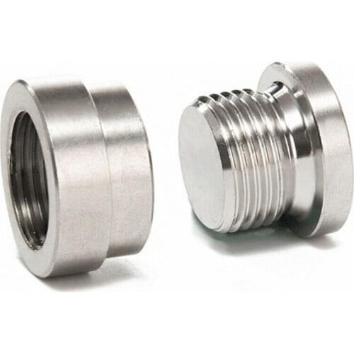 Durable Car CEL Fix Check Engine Light Eliminator Adapter Oxygen O2 Sensor Weld On Bung Plug Wideband Nut Cap Kit For M18 Thread