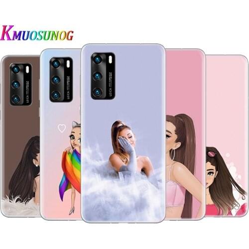 Transparent Cover Arianas singer Grandesy For Huawei P40 Lite E P30 P20 P10 P9 P8 Pro Plus Lite mini 2019 Phone Case