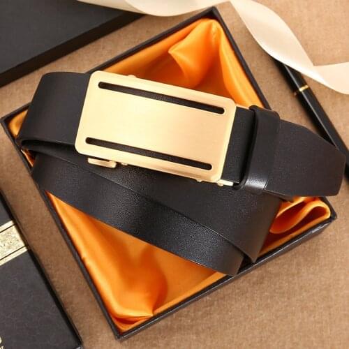 Men Belt Genuine Leather Luxury Jeans Belt Automatic Buckle Busines High Quality Male Waistband Fashion Designer Belt For Men