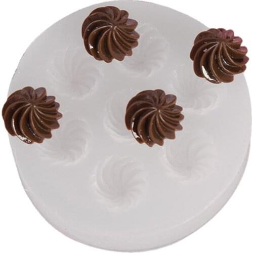 Handmade Biscuit Dessert Food Mould Flower Heart Ice Cream Pendant Resin Casting Mold Jewelry Making Art Craft Tools T84A