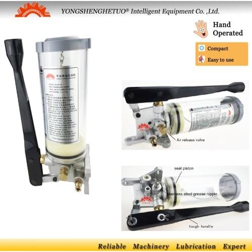 Manual Lubrication grease Pump hand CLHA-30 00-1# operated lubricator handy oiler 6mm stainless steel outlet 800cc