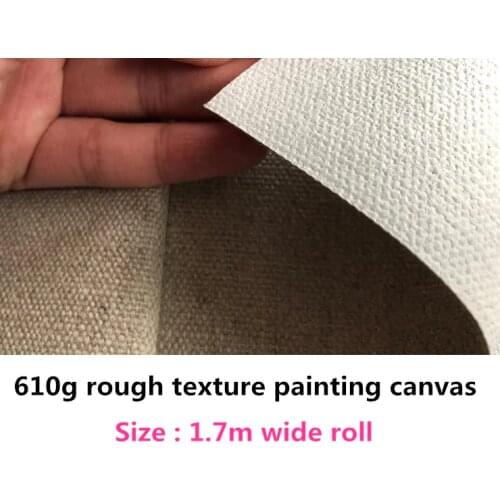 1.7mx10m roll rough texture rain linen top grade canvas roll for artists
