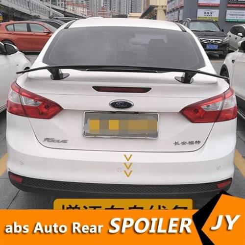 For F ord Focus Spoiler 2003-2018 Focus spoiler TF High Quality ABS Material Car Rear Wing Primer Color Rear Spoiler