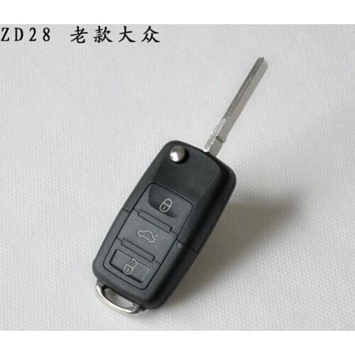 Old Style 3 Buttons Flip Remote Key Shell Case For VW Tiguan Sagitar Golf Replacement Fob Blank