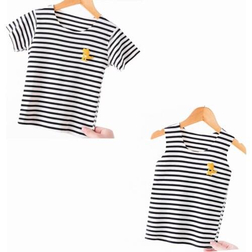 Girls Top Chlidren Clothes Elastic T shirt And Top Tanks For Summer 2-9 Years Children Tee