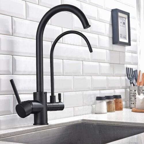 Uythner Filter Kitchen Faucets Deck Mounted Mixer Tap 360 Rotation with Water Purification Features Mixer Tap Crane For Kitchen