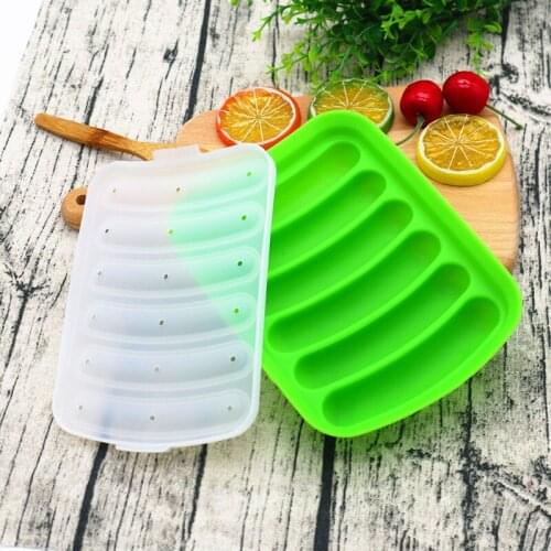 1Pcs Sausage Maker Silicone Mold DIY Hot Dog Handmade Ham Sausage Mould 6 In 1 Kitchen Making and Refrigerated Hot Dog Tool