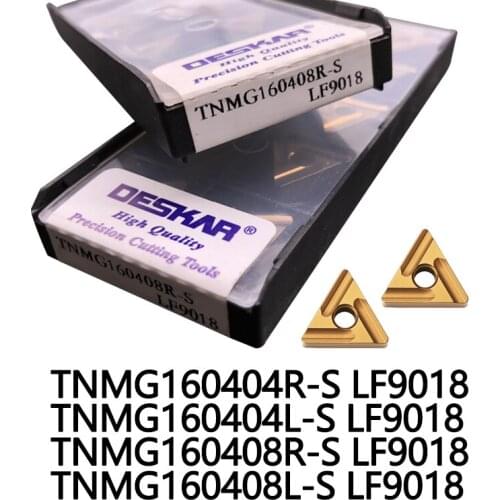10pcs DESKAR TNMG160408R-S LF9018 TNMG160404L-S LF9018 turning tools Carbide insert for Steel stainless steel cast iron