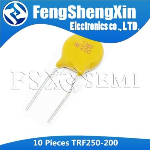 10PCS TRF250-200 250V 0.2A 200mA PPTC Resettable Fuse