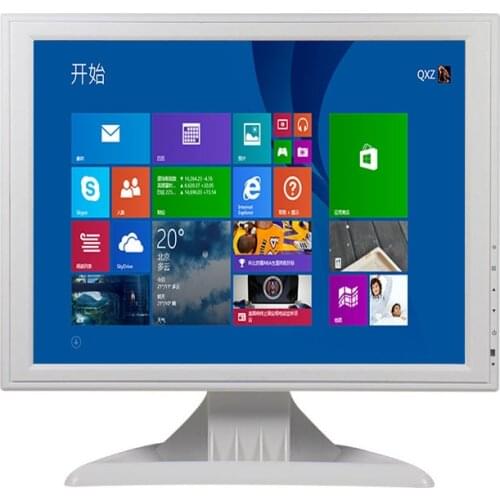 15 Inch 4:3 White Color 1024x768 Desktop VGA HDMI Computer Home Security Monitor with Multi Interface