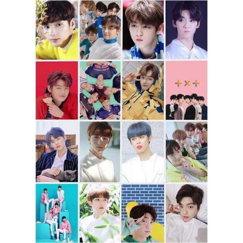 16Pcs/set KPOP TXT TOMORROW X TOGETHER New Album Photo Cards Self Made Paper Lomo Cards