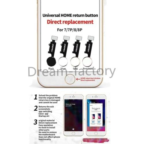 50PCS 3rd Universal Home Button Flex for iPhone 7 8 Plus Return Home Function Solution