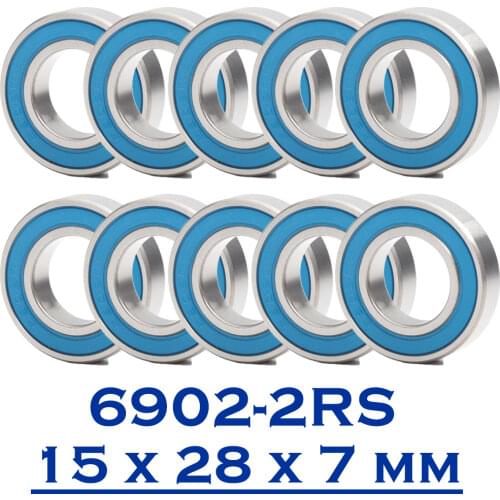 6902RS Bearing 10PCS 15x28x7 mm ABEC-3 Hobby Electric RC Car Truck 6902 RS 2RS Ball Bearings 6902-2RS Blue Sealed