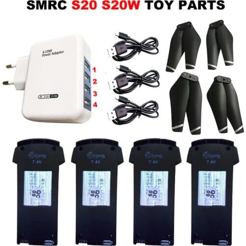 SMRC S20 S20W RC Drone 3.7V 1800mAh/7.4V 900mAh Lipo Battery For RC Quadcopter Spare Parts Accessories Rechargeable Battery