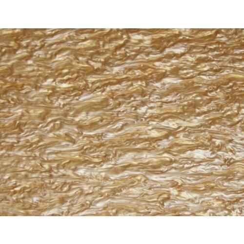 Acrylic/PMMA Pearlescent Ripple/Stream Sheets 3.0mm for Jewelries, Crafts, Art Works, Decoration - Golden (SW03)