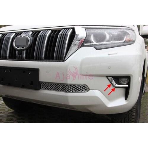 Accessories For Toyota Land Cruiser 150 Prado LC150 FJ150 2018 Front Fog Lamp Cover Light Overlay ABS Chrome Car-Styling
