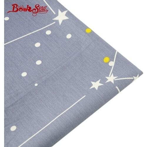 Booksew 100% Cotton Twill FabricQuilting Home Bedsheet Baby Sewing Cloth Patchwork Doll Craft North Stars Design Tecido Tissu