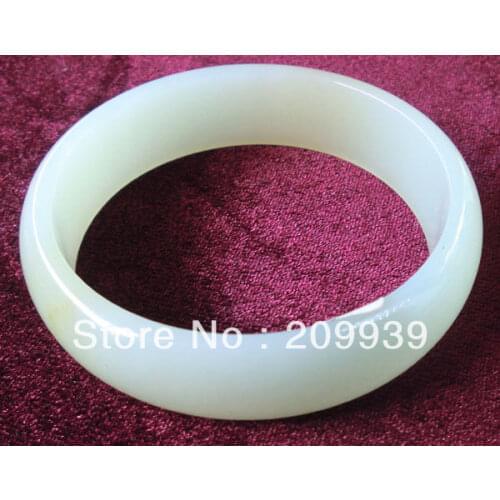 Free Shipping bargain price Natural Hetian fine stone Bracelet with certificate, grade A, size 58mm