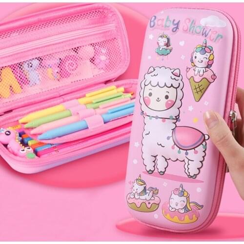 Pencil Case Nенал Kawaii Storage Stationery School Supplies Unicorn Pensil Case Girls EVA Pens Case Cute Box Office Accessories