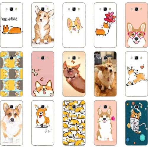81DD Super Cute Puppy Corgi Soft Silicone Case Cover for Samsung Galaxy a3 a5 2017 A6 A8 2018 j3 j5 j7 2016 2017