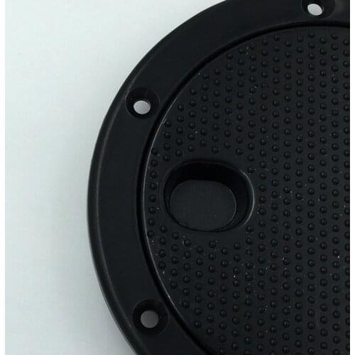 Marine Boat RV Black 4 Inch Access Hatch Cover Lid Screw Out Deck Plate