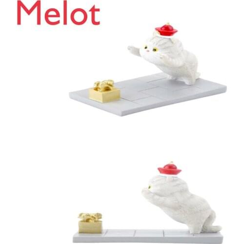 Wen Chuang Pu Seal Treasure Cat Mobile Phone Holder Mobile Desktop Stand Practical Birthday Gift Mobile Phone Holder