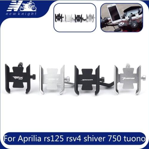 For Aprilia RS125 RSV4 Tuono v4 1100 Shiver 750 900 Motorcycle Mobile Phone Holder GPS Navigator Handlebar Bracket Accessories