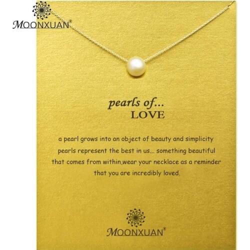 Dogeared Pearl Of Love Gold Chain Necklace Women Jewelry Choker Collares De Moda 2019 Collier Collar Kolye Ketting Chains Femme