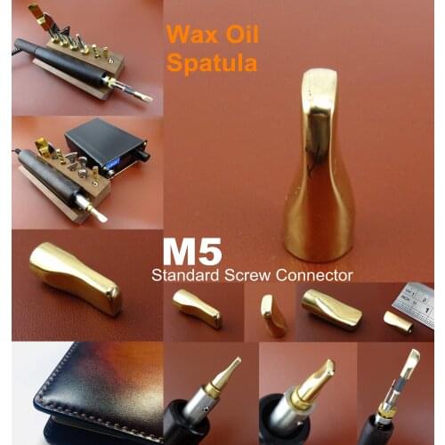 1pc Leather Craft Electric Edge Crease Edging Creasing Machine Soldering Iron Replace Head Tip Edger Wax Spatula Tool M5 Screw