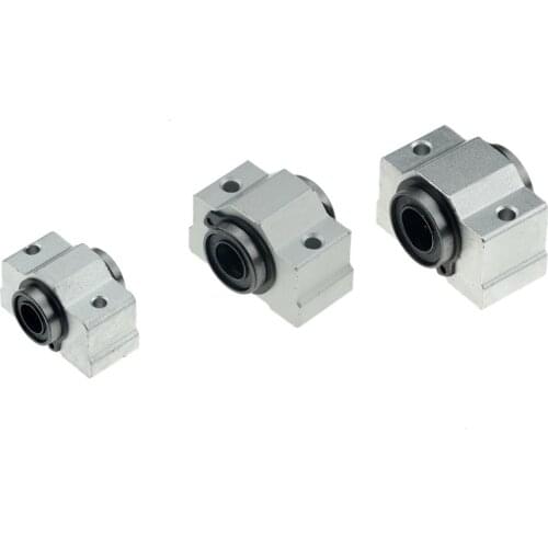Hot sale 1pc SC8VUU SC8V SCV8UU SC10VUU SC12VUU linear bearing block DIY linear slide bearing units CNC router linear Rods shaft