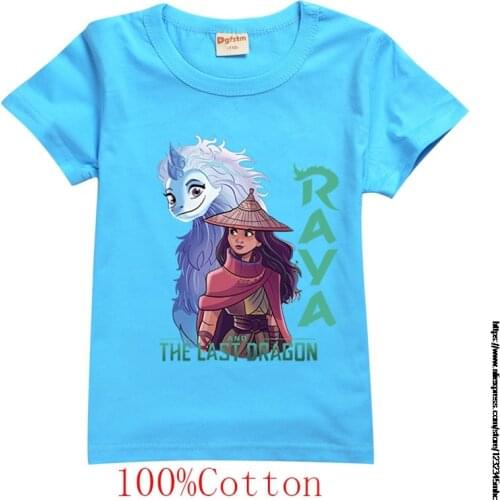 Raya and The Last Dragon T-shirt Men Women Summer Daily Casual T shirt kids Boy Girls Tshirt Parent-child outfit
