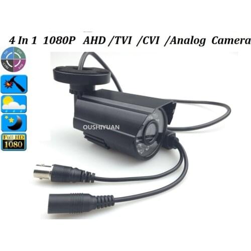 CCTV HD-AHD/TVI/CVI/CVBS 2.0MP HD 1080P Lens 3.6mm IR-CUT OSD Menu Waterproof Security 2.0MP 4 in1 Camera