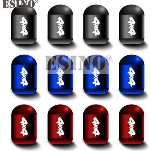 4 x Car Styling Universal Aluminum Alloy 4 x 4 Wheel Tire Valve Caps Wheel Tires Valves Tyre Stem Air Caps Airtight Covers