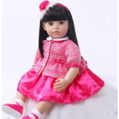 NPK Fashion Alice Princess Boneca Reborn 59cm soft Silicone Vinyl baby Dolls Reborn Bebe cotton body Doll Newborn Lifelike Bebe