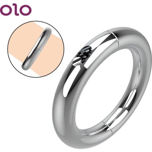 Scrotum Restraint Testicular Delay Lasting 5 Size Metal Cock Ring Penis Ring Ball Stretcher Sex Toys for Man Stainless Steel